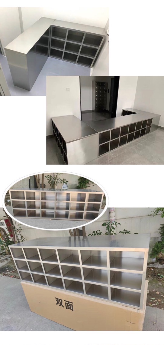 聚娅轩不锈钢更鞋柜员工无尘车间鞋柜工厂净化双面换鞋凳更衣柜加厚