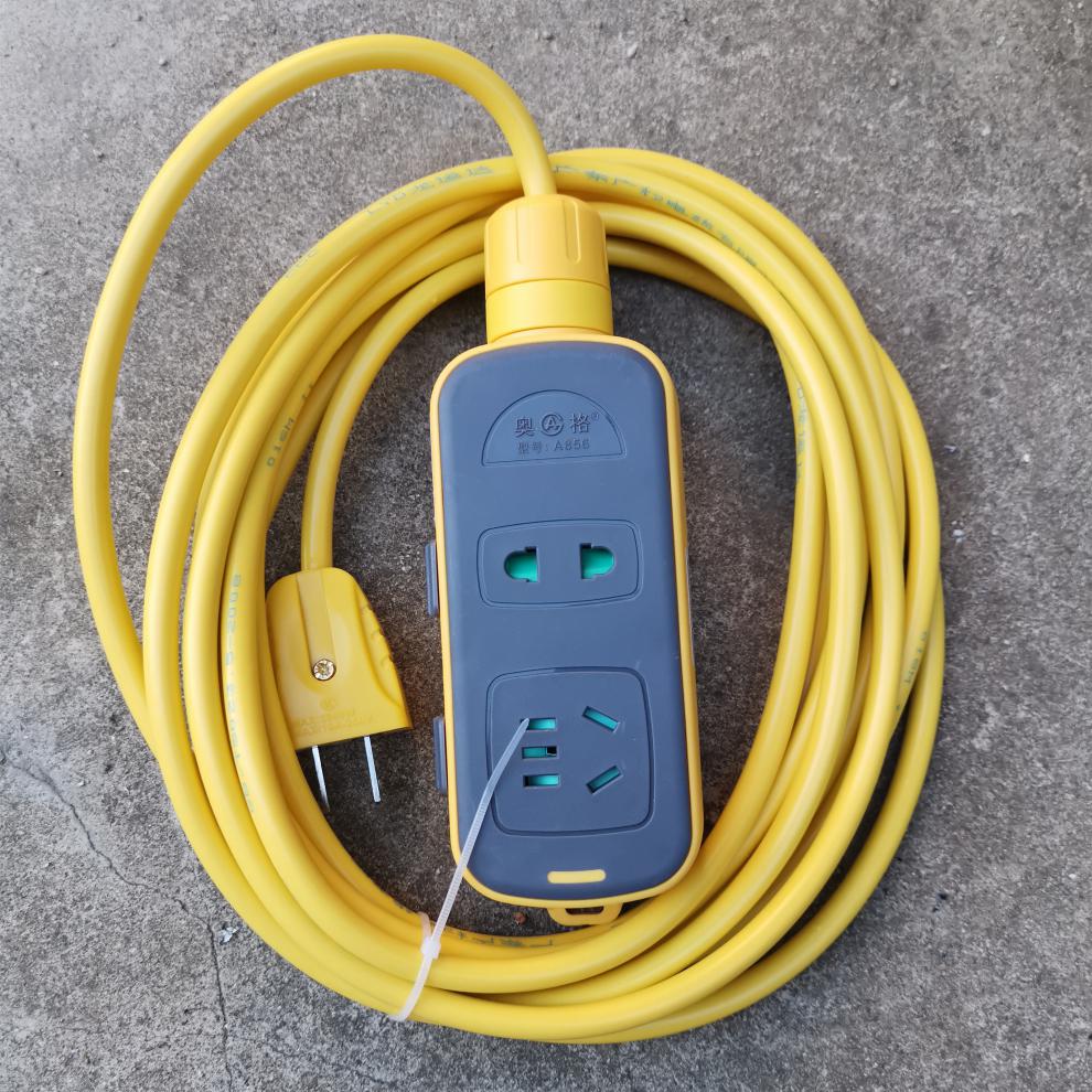 插座工程装修拉不脱插板带锁2位4插位无线带线防脱工地施工插排插7孔