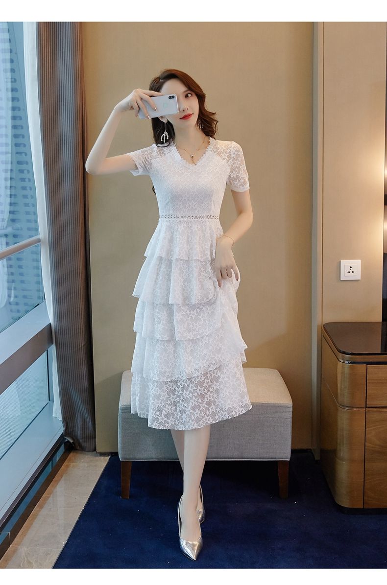 真值女装夏款尾货抖音同款 美洋meiyang女装夏装穿搭蕾丝连衣裙女2022