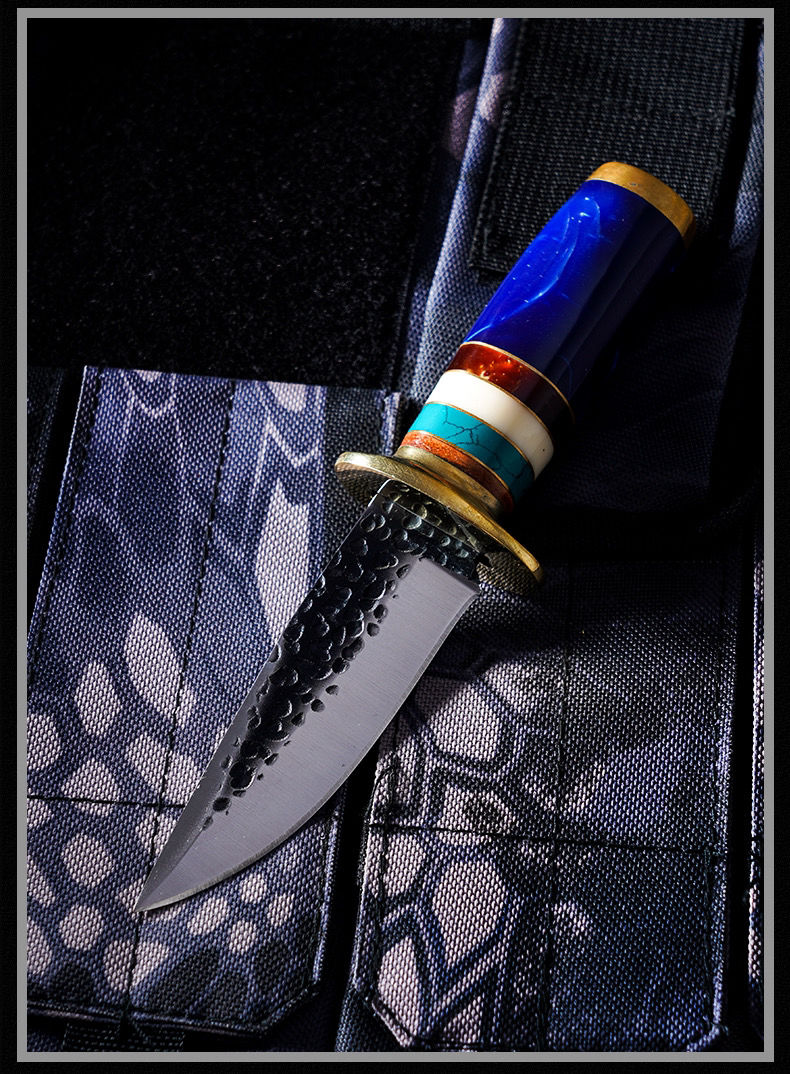 迷铭乐蒙古手工小刀加厚钢蒙古吃肉刀纯手工藏族手把肉刀吃羊肉小刀