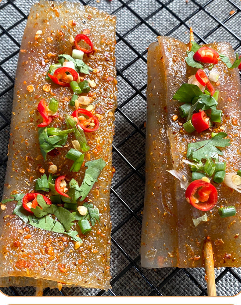 粉道客烧烤专用整张鲜苕皮140g袋重庆特产家用火锅红薯粉皮5袋20片