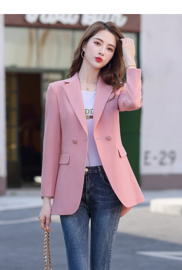 (a款)粉色西装 l【图片 价格 品牌 报价】