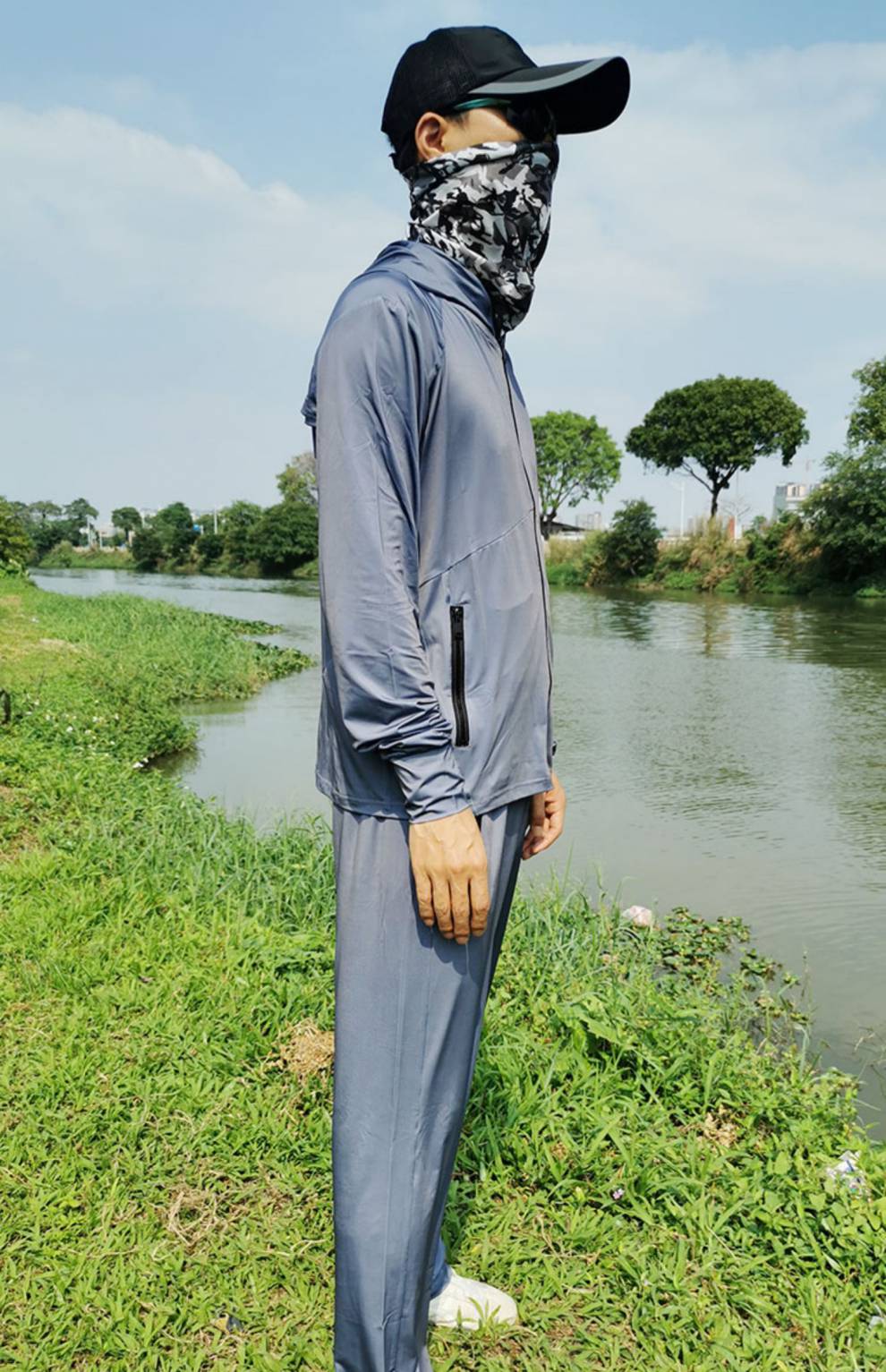 钓鱼衣服男款防雨防晒服套装色 路亚冰丝钓鱼服防晒服钓鱼专用男款