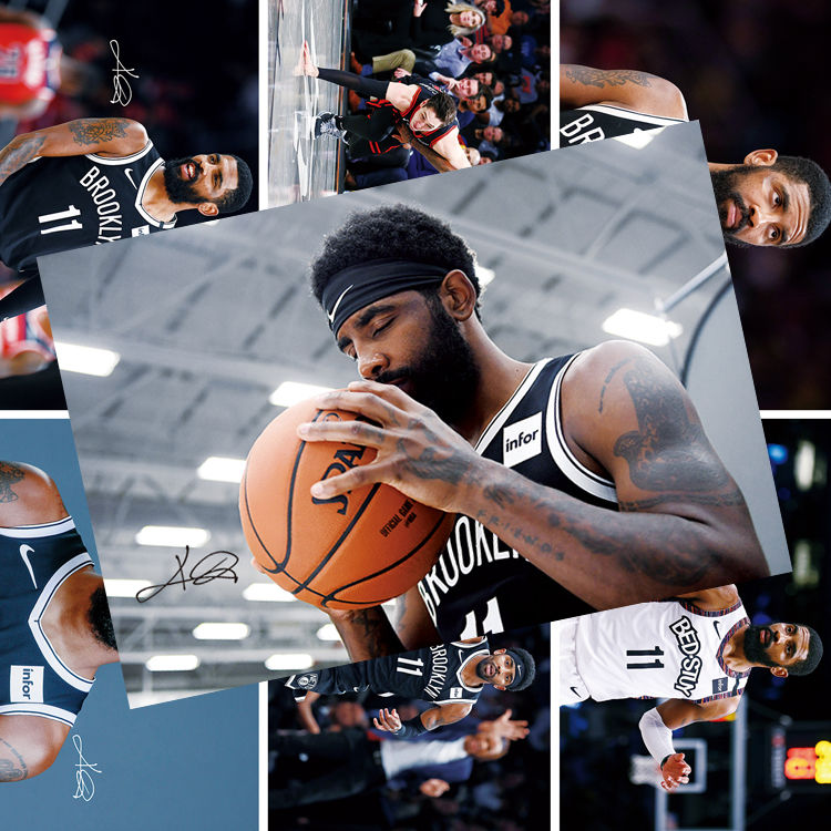 伊麦卡 欧文海报nba全篮网周边同款卧室宿舍超大高清墙贴墙纸 【欧文