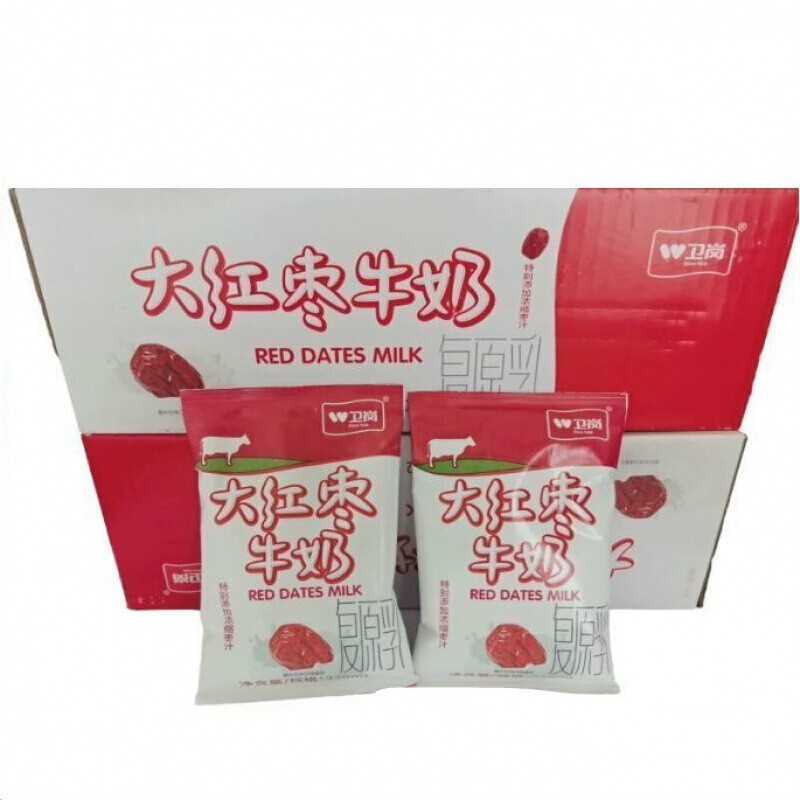 卫岗钙牛奶袋装220x12袋卫岗浓香钙奶儿童中老人大红枣牛奶袋装大红枣