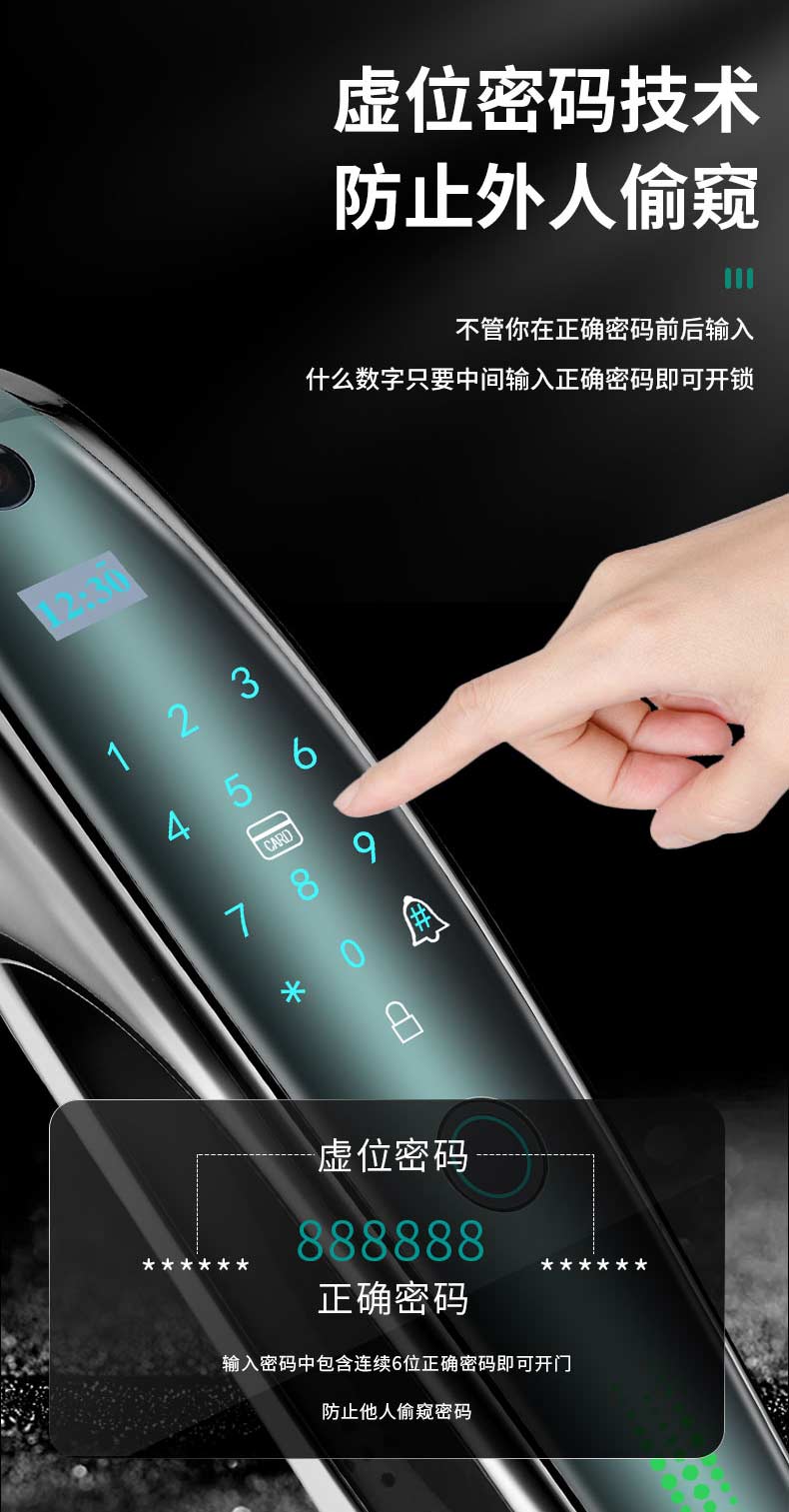 小米米家品质凤凰二号小蛮腰指纹锁家用防盗门智能锁带监控摄像头全