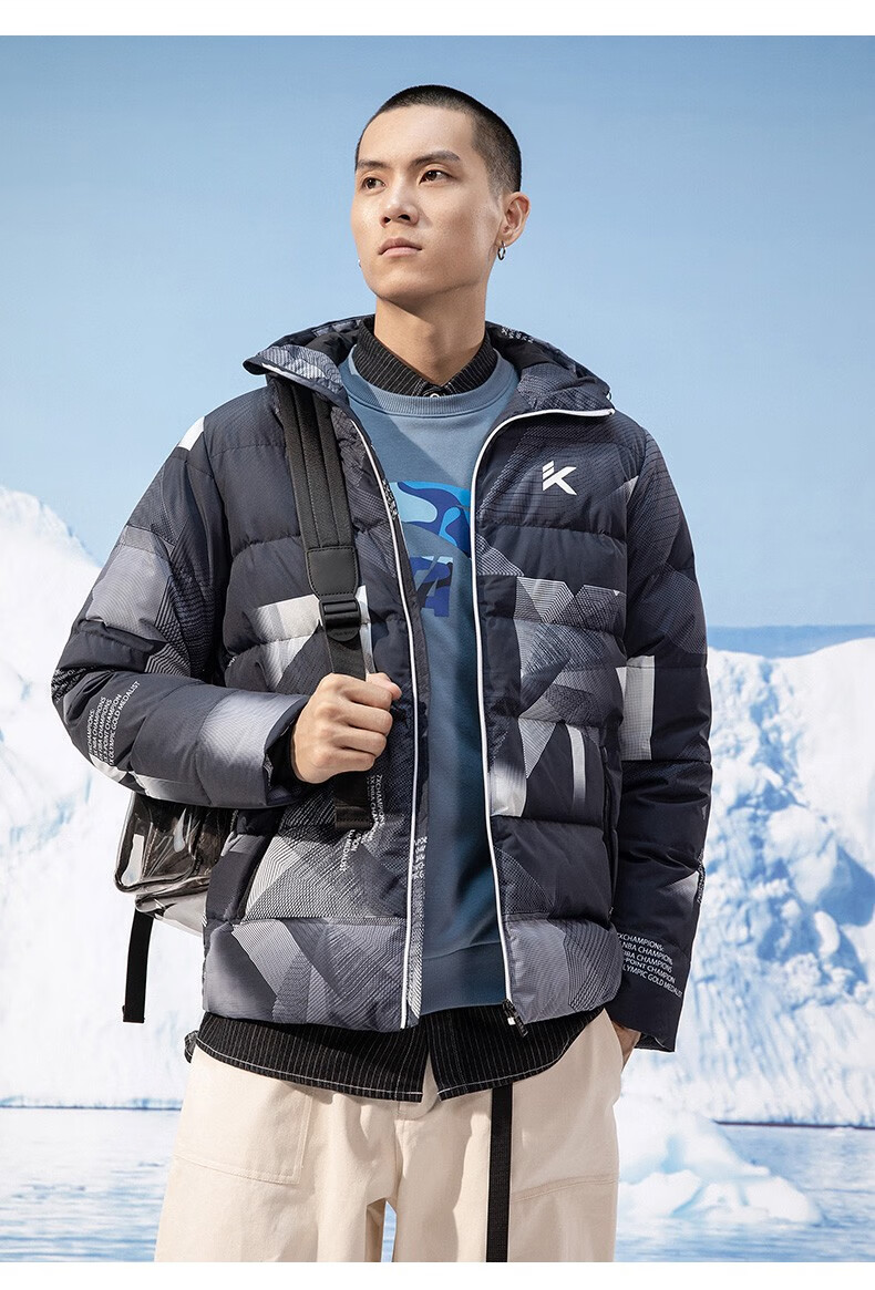 商场同款安踏连帽羽绒服男汤普森kt系列加厚保暖上衣2021冬季新款运动