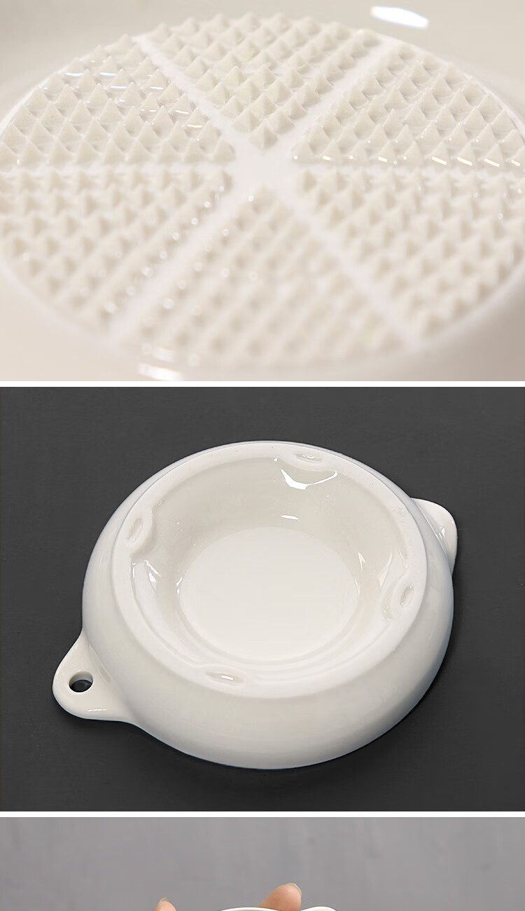 手动研磨器家用厨房多功能小工具蒜蓉搓泥药末钵擦生姜陶瓷研磨器2个