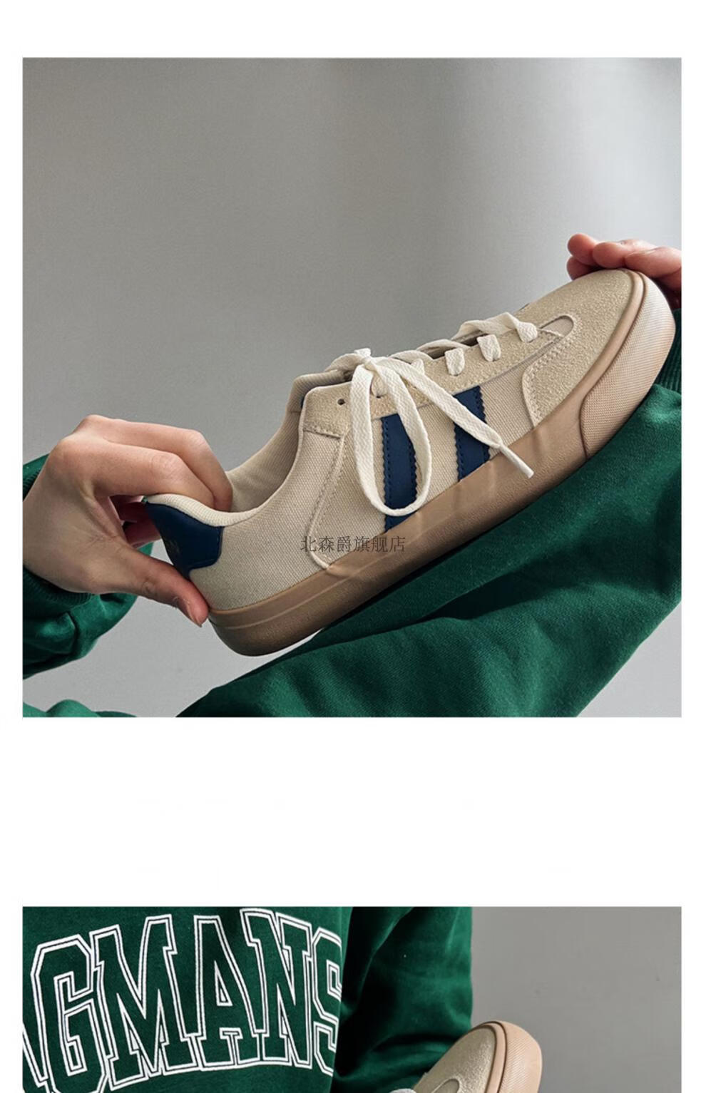 日本冈山久留米硫化鞋帆布鞋小众低帮帆布鞋男复古日系蓝色39