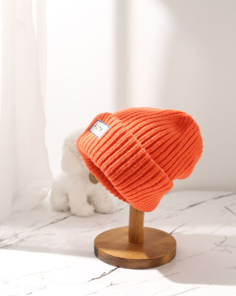 喜圣多新品头大围针织帽灰宽松大头围针织帽女冬季毛线帽子秋冬保暖