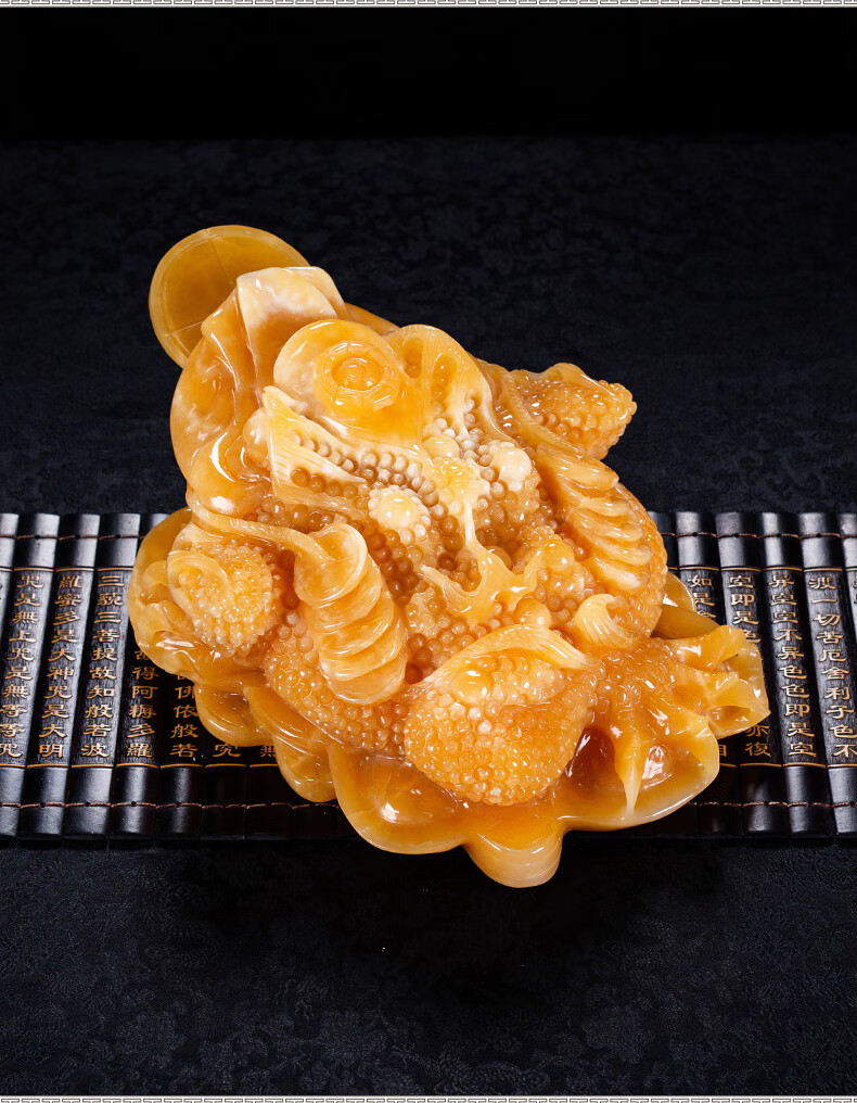 枳之家 金蟾蜍摆件玉石雕件祝寿开业礼品商务家居饰品摆设书架办公室