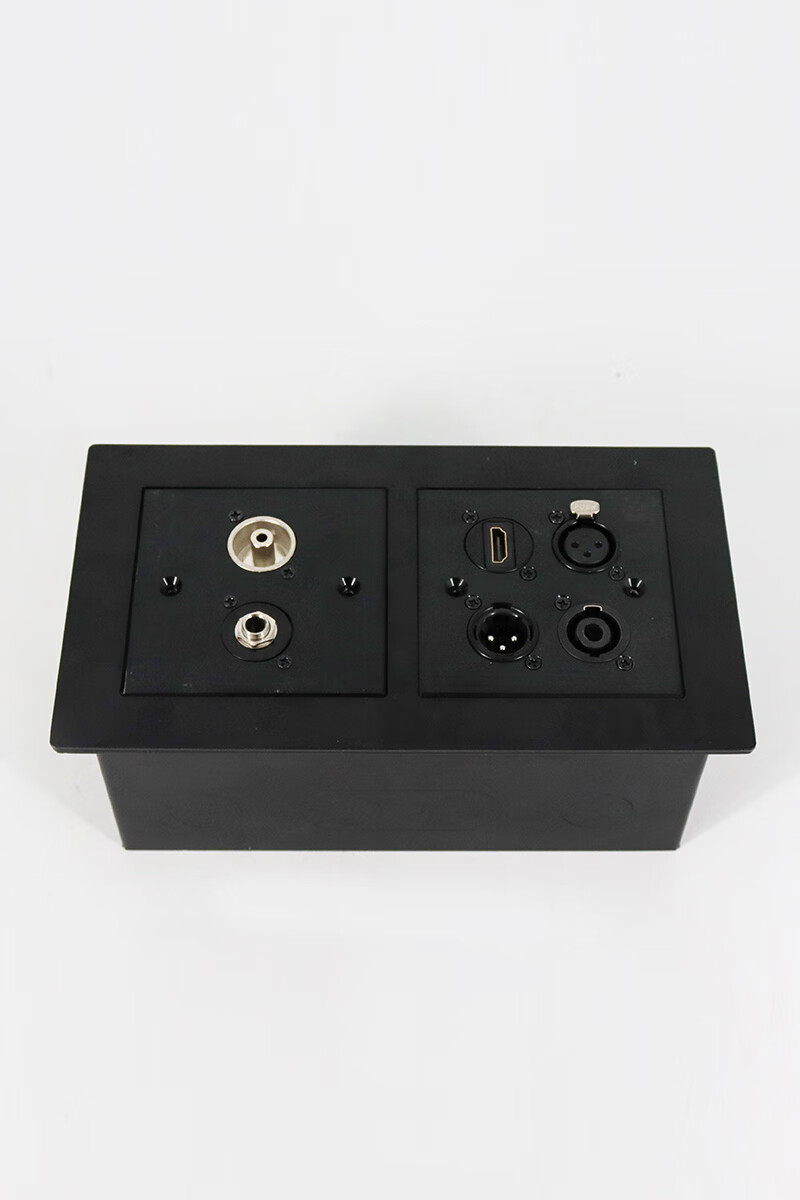 润华年音视频多会议办公室音响工程桌面墙面多媒体信息盒86面板电源底