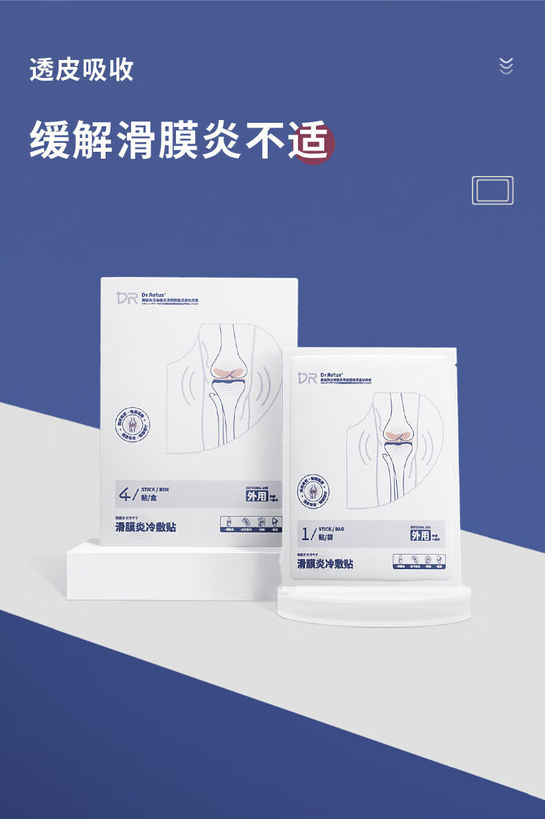 宫乐趣dr滑膜炎贴风湿膝盖积水积液止疼痛半月板损伤老寒腿冷敷贴1