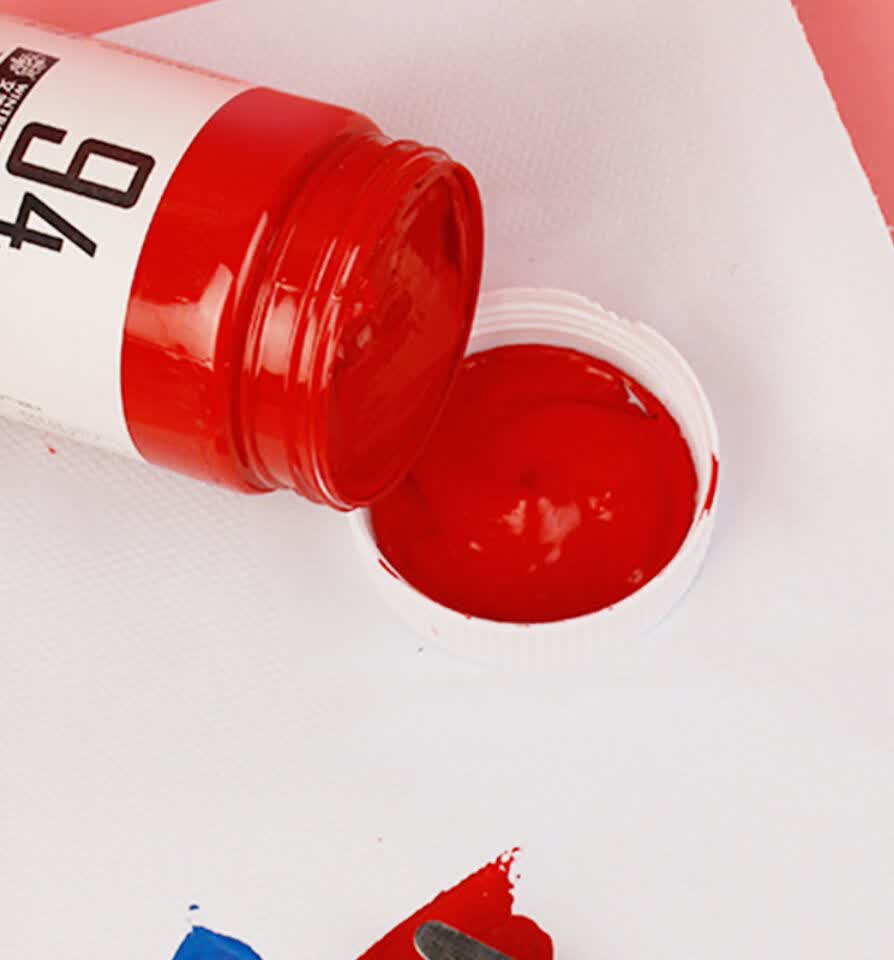 大瓶装白色浅灰蓝300ml色彩美术考试集训罐装颜料普兰300ml瓶买101