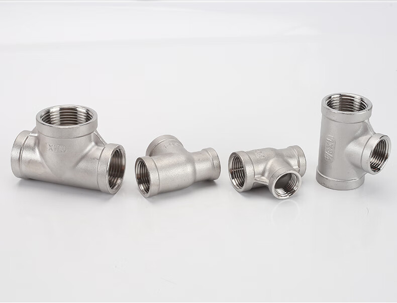 304不锈钢变径异径三通接头4分转6分1寸12寸水管内丝牙三通配件南啵丸