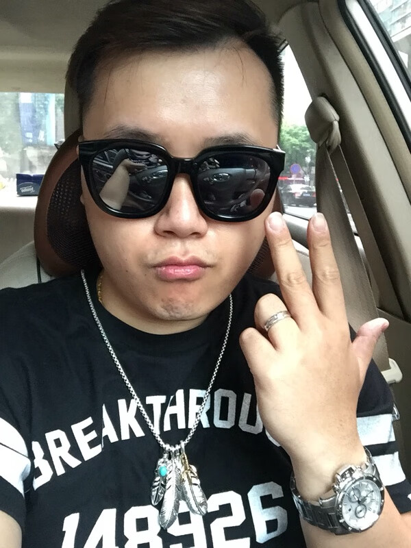 海外高桥吾郎925男女款项链goros羽毛吊坠长项链余文乐潮轻奢高档