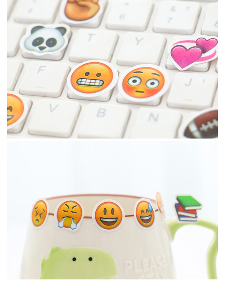 emoji表情貼紙iphone微信qq手帳包相冊diy貼畫裝飾可愛笑哭臉圖案 笑