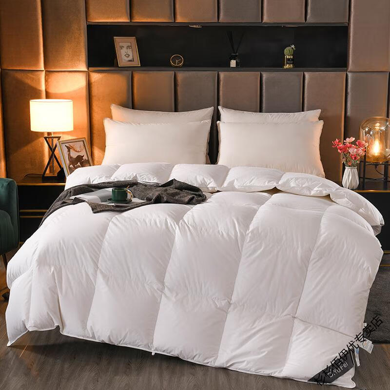 杉杉羽绒被子冬季加厚保暖轻奢纯色白鹅绒羽绒被子单人双人学生宿舍