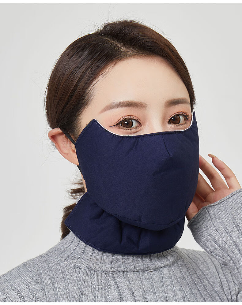 棉口罩保暖口罩女冬季加厚加大成人防寒口罩防尘透气可水洗骑行面罩两