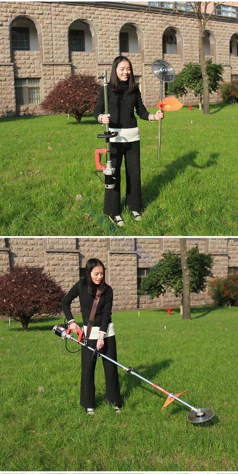 优动可拆卸充电式电动割草机背负多功能家用打草机园林草坪除草机24v