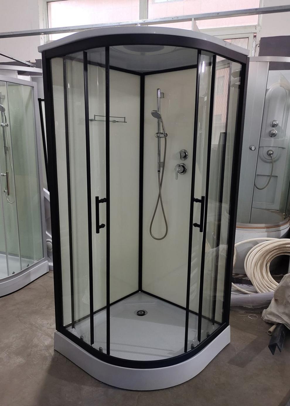 浴屏弧扇形直销店铺可整体淋浴房一体式家用干湿分离沐浴房带电款80