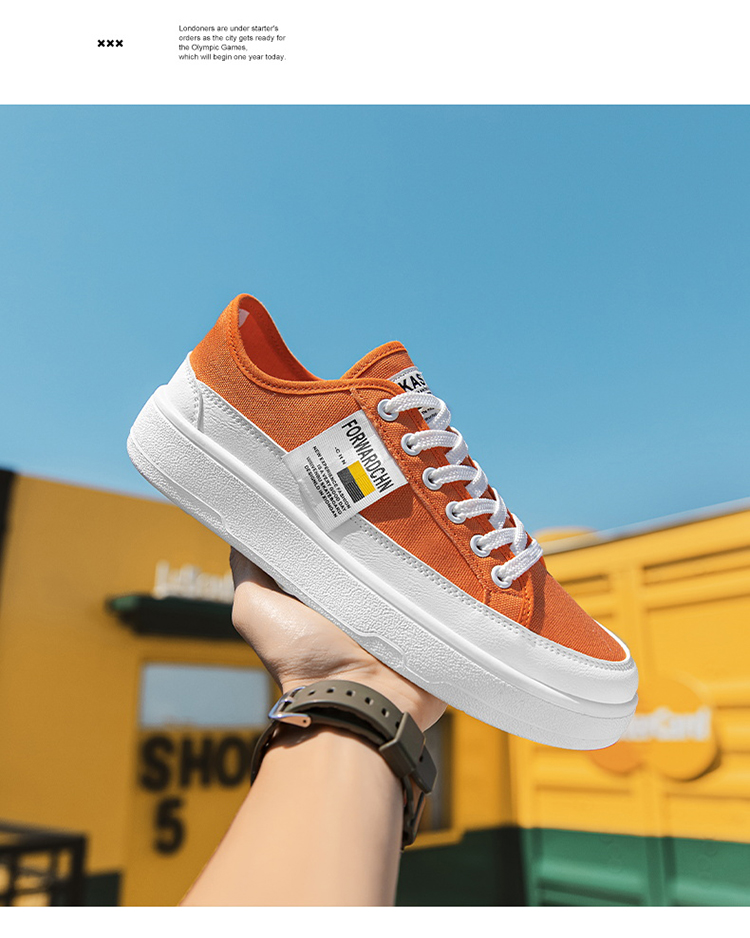 鸿兴红星尓克布鞋男款夏季透气薄款厚底帆布鞋学生运动休闲鞋男 黑色