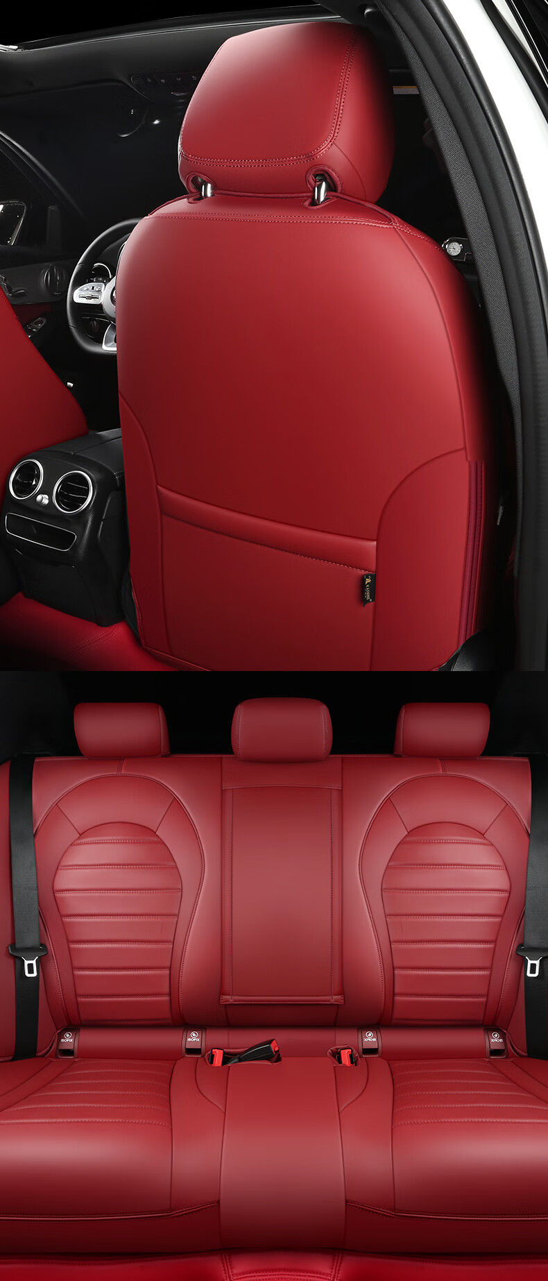 la200le300lglc260l专用座套全包座椅套酒红色标准版奔驰车系定制纳帕
