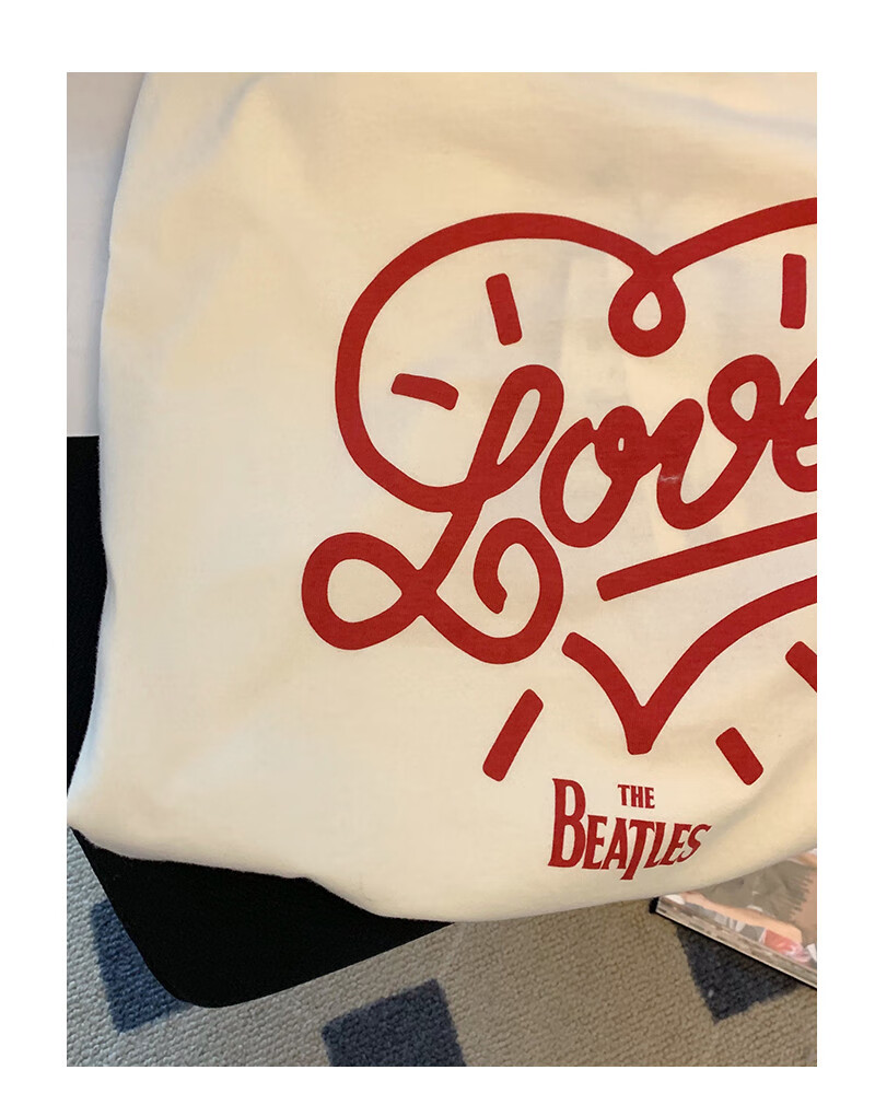 短袖t恤女春夏新款宽松港风个性字母印花白色中长款上衣ins潮女 白色