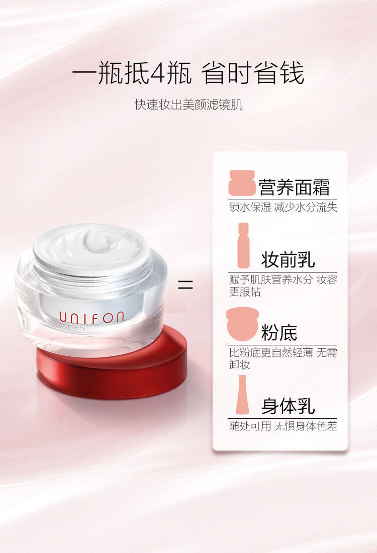v7伪妆素颜霜懒人霜提亮肤色补水保湿裸妆遮瑕滤镜霜女网红滤镜霜50g2