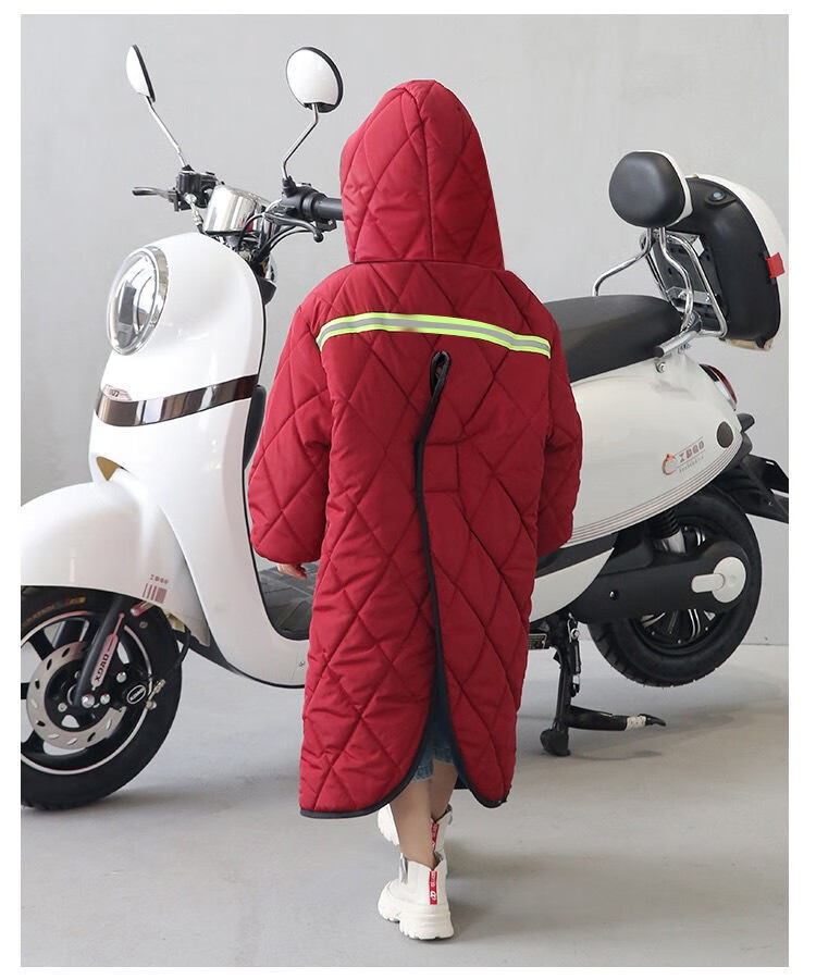 电动车防风衣女秋冬季挡风衣儿童电动车挡风衣秋冬季加绒加厚保暖防水