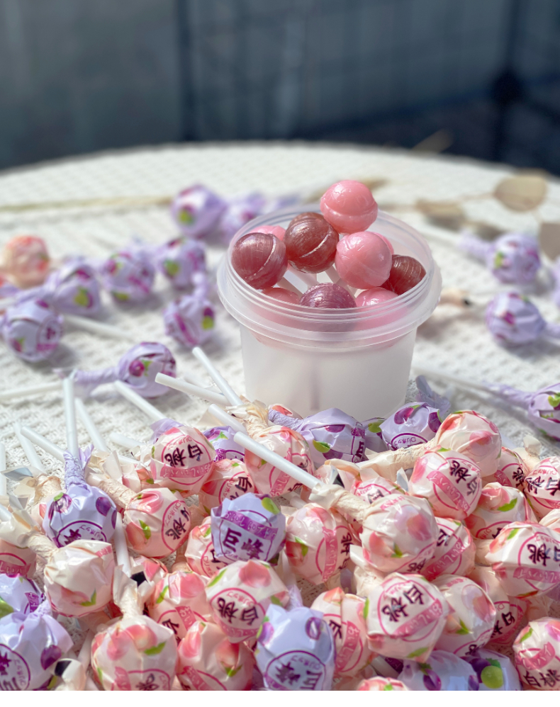 七夕情人节高颜值白桃棒棒糖花束520情人节礼物网红糖果礼盒装创意