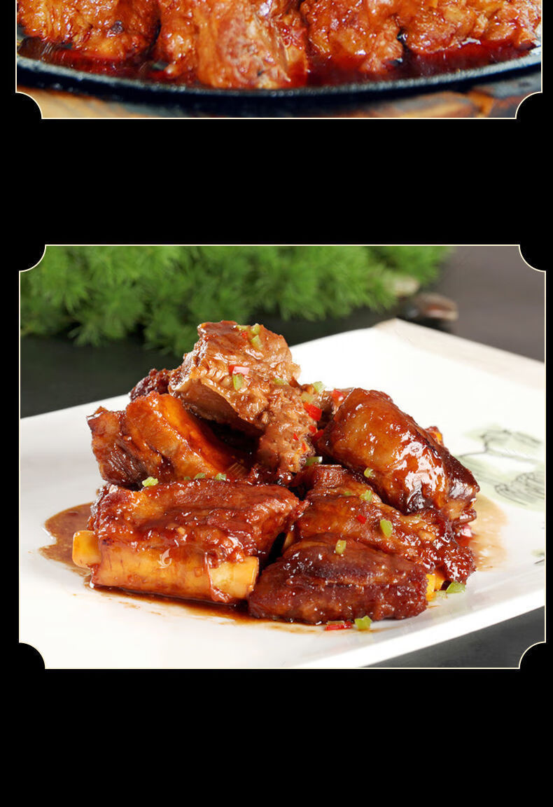 多肉排骨块净4斤排骨粒新鲜多肉带骨肋排猪肉批发2斤食堂食材排骨块2