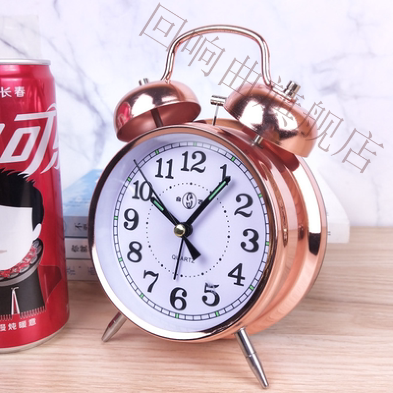 机械闹钟上发条 发条闹钟机械闹钟金属机芯老式发条手动上发条上弦