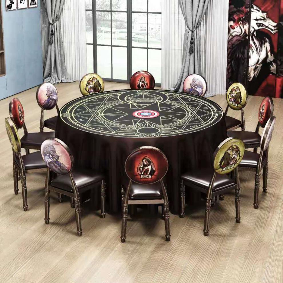 狼人杀专用桌剧本杀桌椅复古桌游桌子剧本杀狼人杀桌子桌游专用桌椅