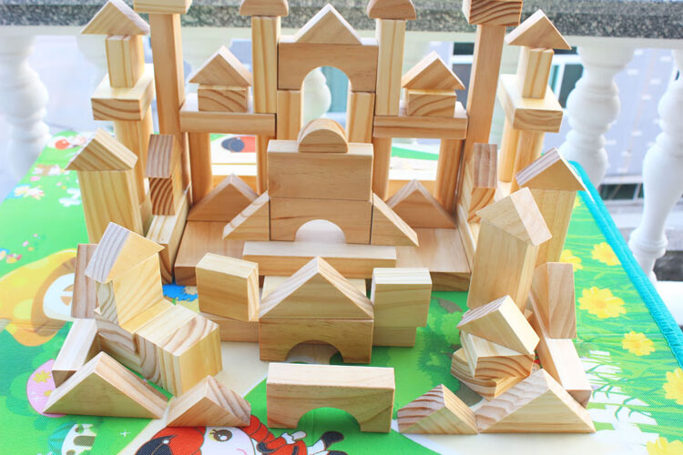 幼儿园超大型实木实心积木大块原木质建构拼装搭建木头制儿童玩具