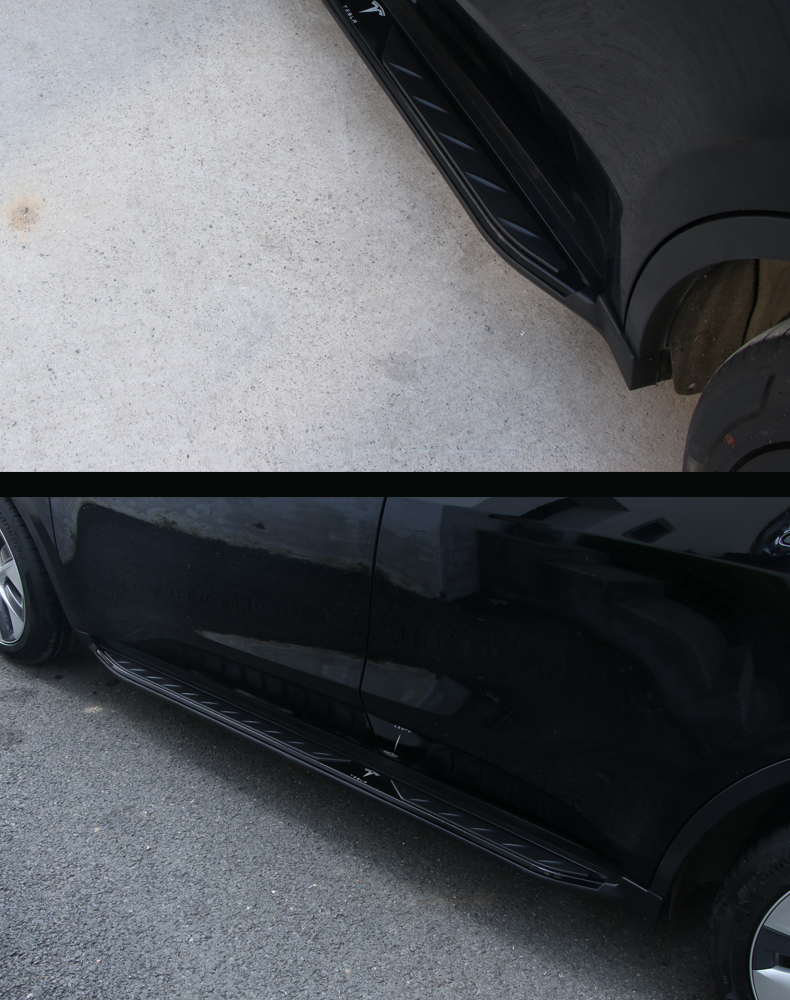 y脚踏板改装黑武士侧踏板原车装饰铝合金侧裙踏板特斯拉y配件 特斯拉