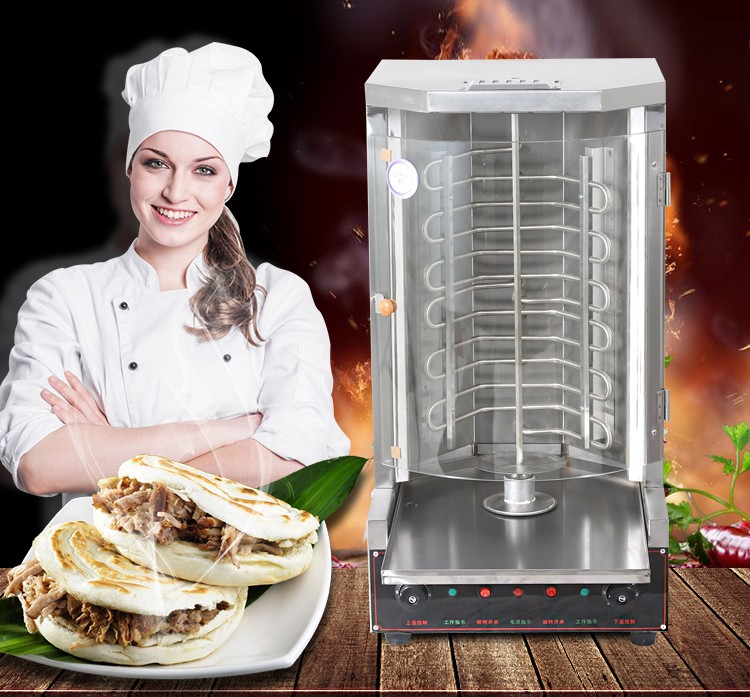 电热土耳其烤肉机商用巴西烤肉炉自动旋转电烤炉肉夹馍烤肉拌饭机电热