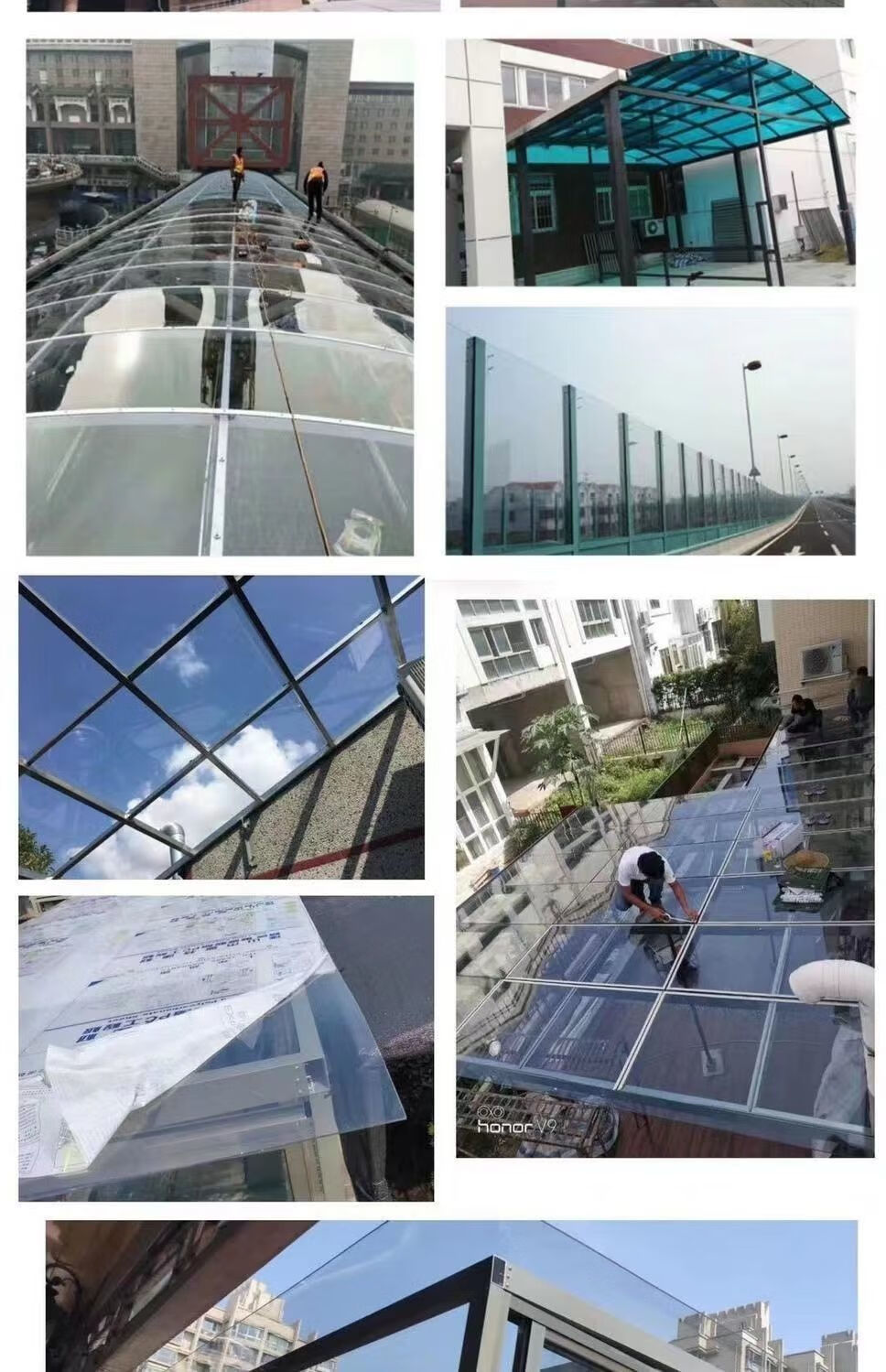 塑料板全透明阳光板pc耐力板采光板阳台防雨板塑料硬板温室大棚雨棚雨