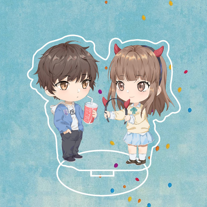 沈倦林语惊q版亚克力双人立牌挂件白日梦我周边摆件钥匙扣卡通 10cm立