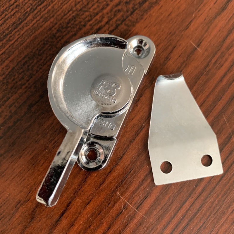 窗户锁扣推拉门窗防盗链窗锁老式铝合金门窗月牙锁塑钢窗锁扣移门窗户