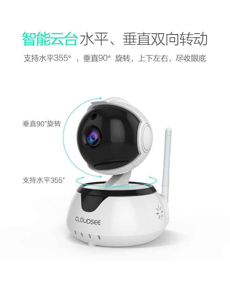 中维世纪无线摄像头wifi c5/u3c智能高清插卡维智慧家庭摇头机 pg120