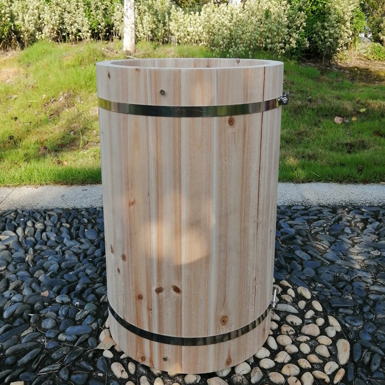 土养蜂箱圆桶蜂箱横养圆木桶蜂箱杉木加厚土养蜜蜂箱招蜂桶诱蜂桶 桶
