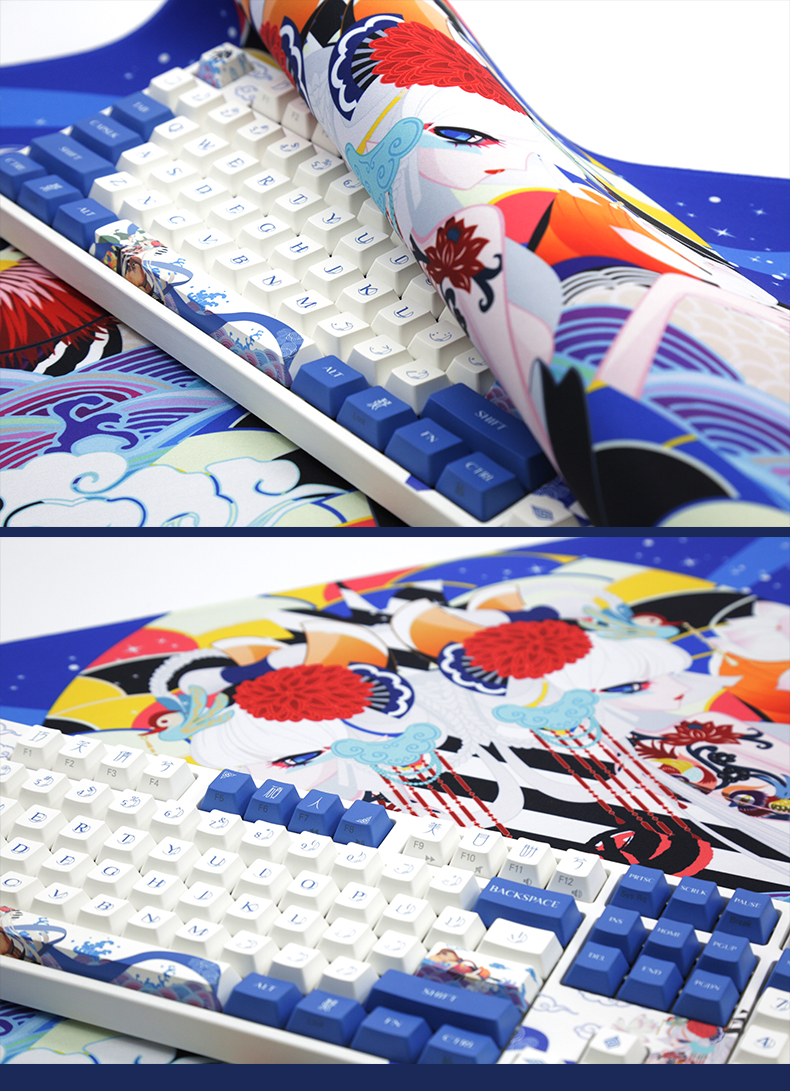 2022新款varmilo阿米洛国风鸳鸯主题情侣鼠标垫阿巳小铃铛家用办公大