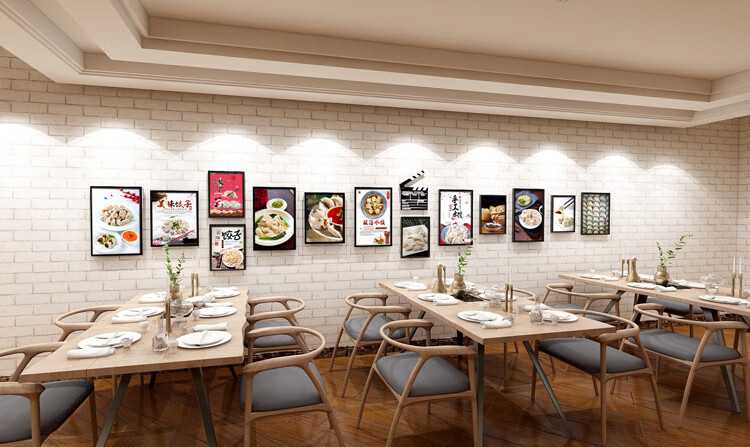 品质上新饺子馆装饰画早餐店墙面海报面馆餐厅画挂画东北手工水饺店