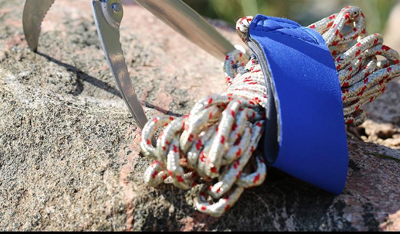 锚刀拉草刀钓鱼水草刀割草刀渔具四钩锚刀用品折叠水草锚刀拉草器10米