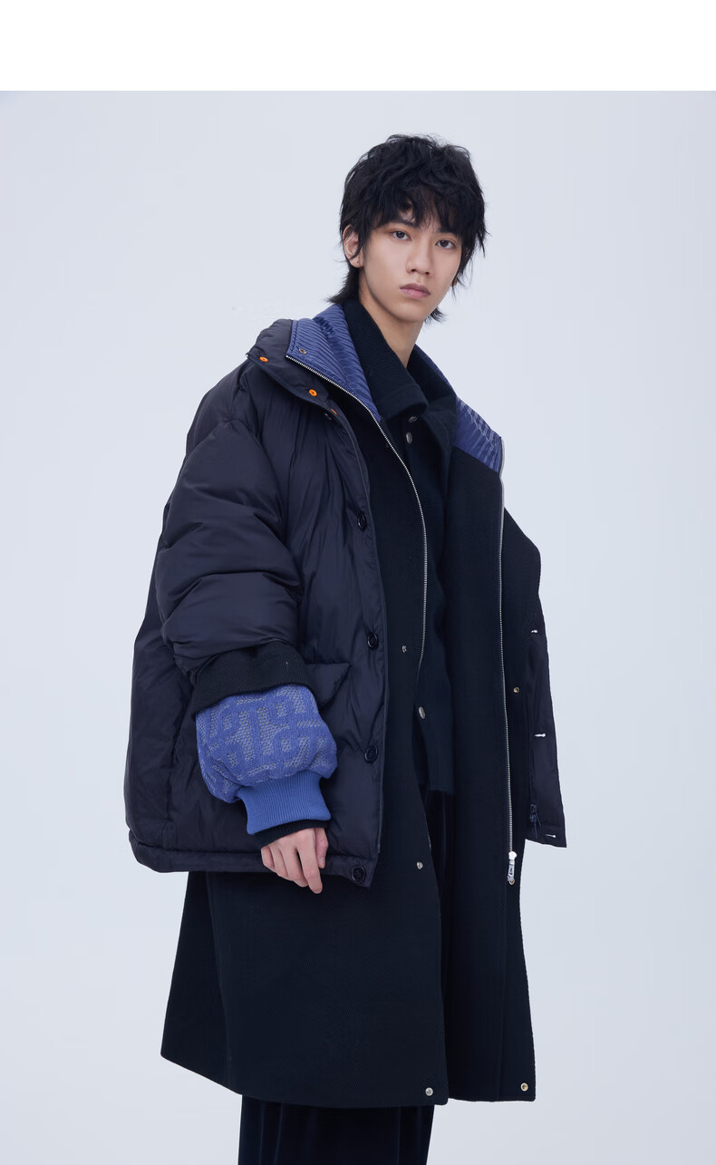 bosie石津川新款轻盈便穿短款羽绒服外套潮 黑色 l【图片 价格 品牌