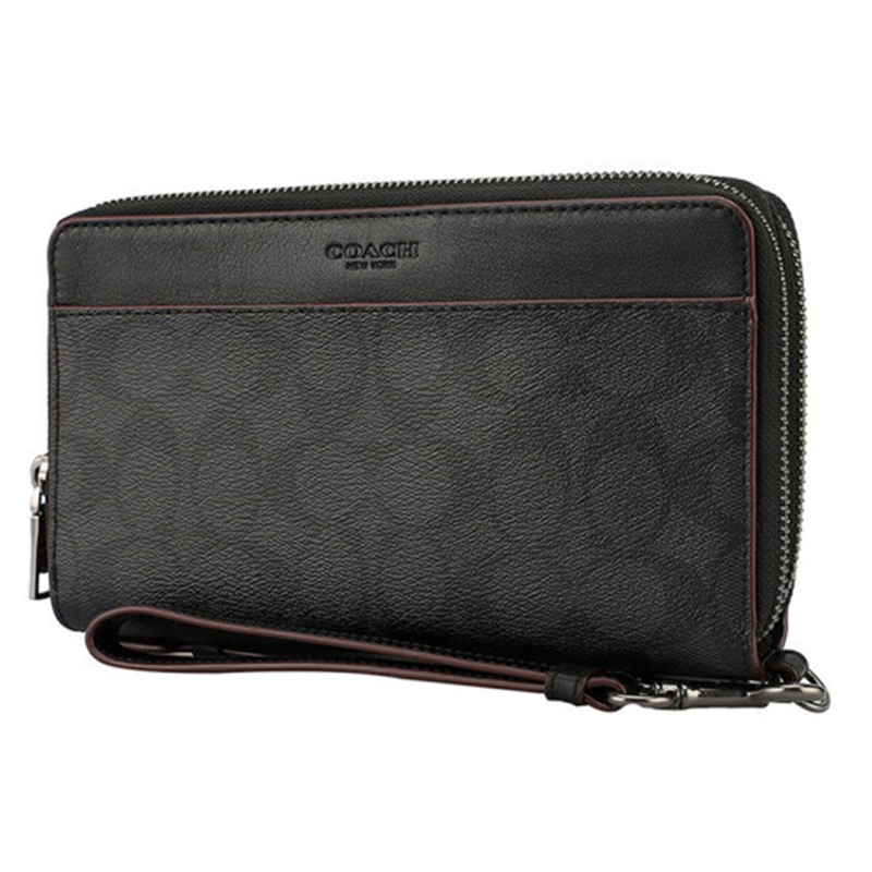 情人节礼物coach蔻驰钱包男皮质长款礼品钱包拉链钱夹印花大手拿包