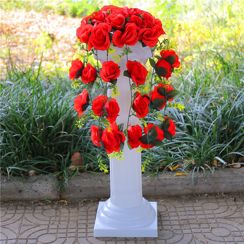 婚庆路引花柱新款欧式婚庆罗马柱路引花柱中式婚礼t台布置引路花球
