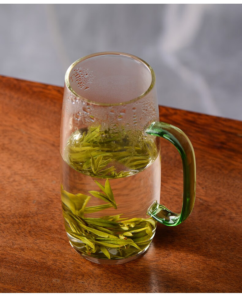2021耐热玻璃杯绿茶杯猴魁专用泡茶杯功夫茶杯配件家用办公室喝茶杯子