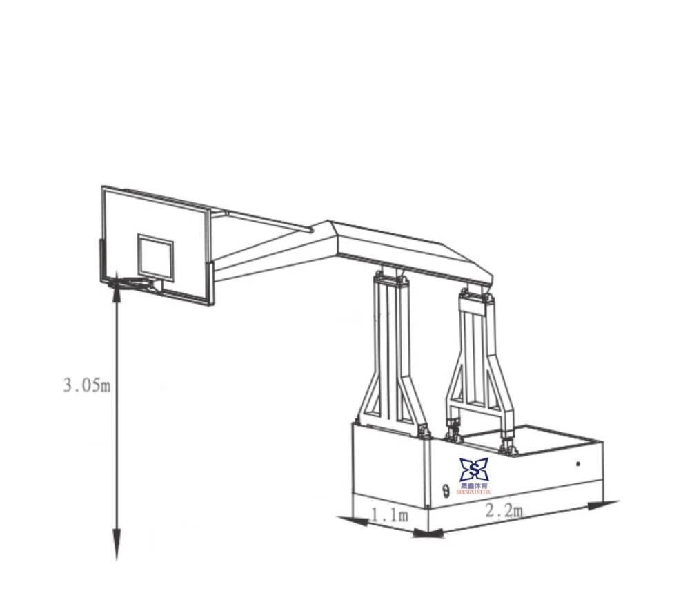 祥欣淇室內手動電動液壓籃球架可升降室外可移動戶外行走比賽籃架單面